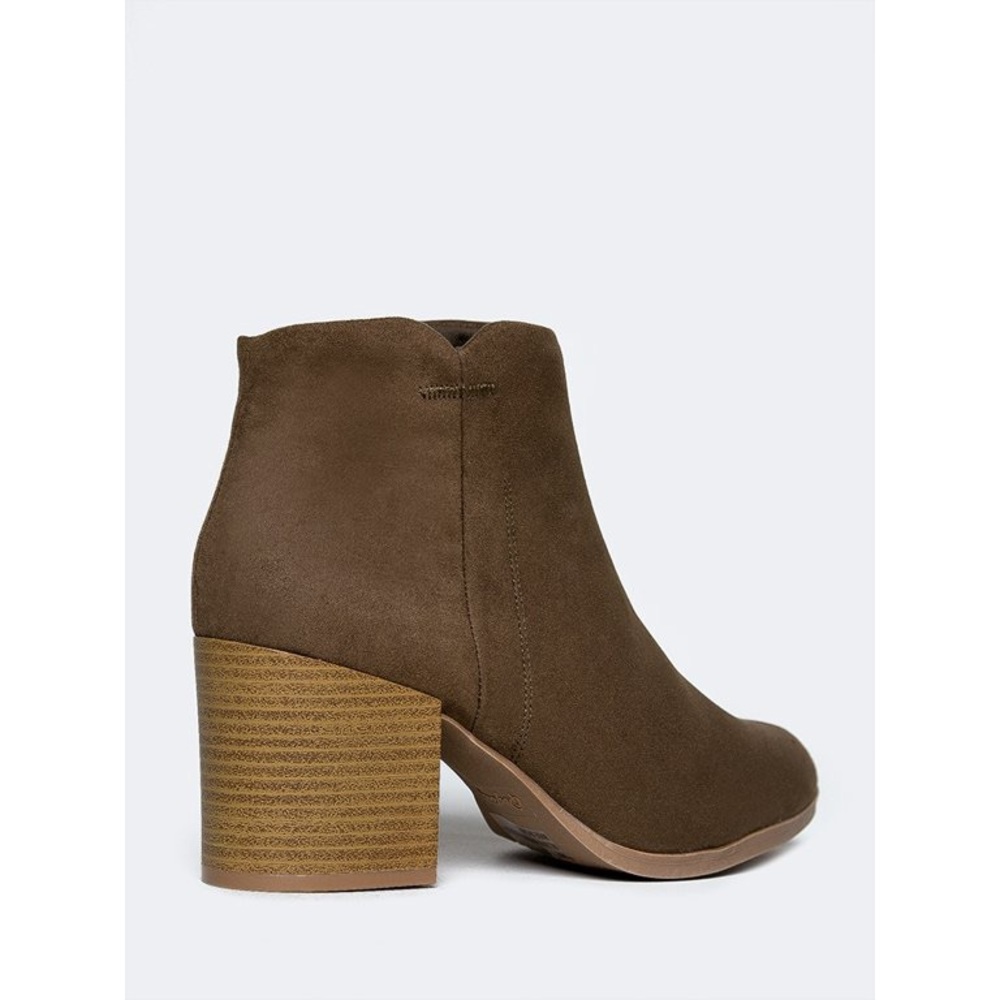 Women CutOut Bootie Lace Up Slip On High Heel Platform Ankle Khaki BRAND NEW✔️ - Picture 11 of 11